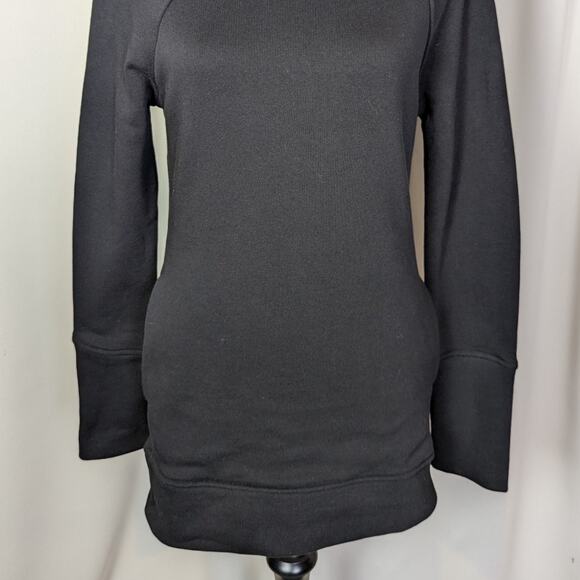 Saint + Sofia Turtleneck Cotton Sweatshirt Black - Picture 13 of 16